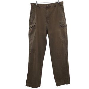 Halogen Brown Chino Cargo Pants Men’s 38x33 Utility Core Workwear Straight Leg